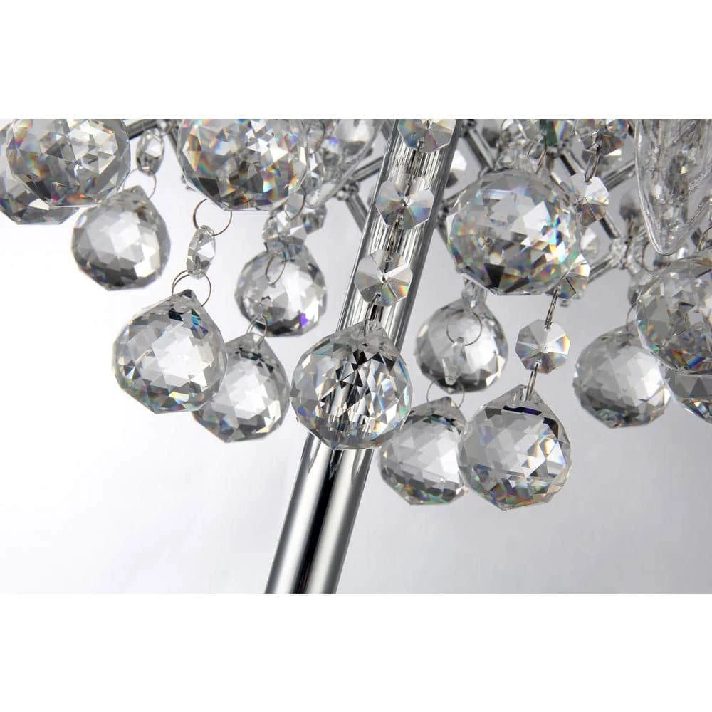 Promo ๐ Marya 18.5 in. Chrome Finish Modern Table Lamp with Crystal Beaded Drum Shadeand Hanging Crystals by Edvivi ๐ 6 Promo ๐ Marya 18.5 in. Chrome Finish Modern Table Lamp with Crystal Beaded Drum Shadeand Hanging Crystals by Edvivi ๐ - Image 5