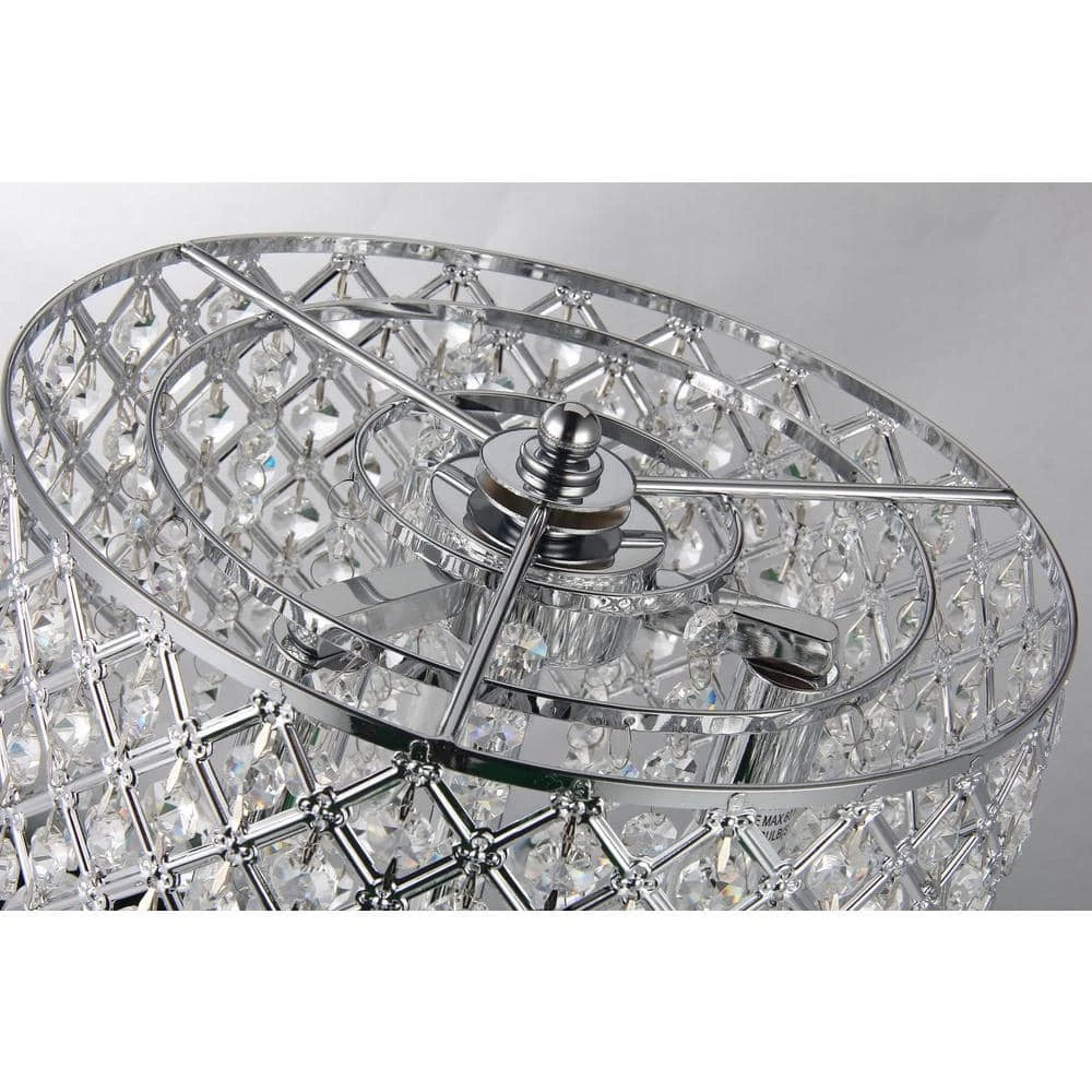 Promo ๐ Marya 18.5 in. Chrome Finish Modern Table Lamp with Crystal Beaded Drum Shadeand Hanging Crystals by Edvivi ๐ 8 Promo ๐ Marya 18.5 in. Chrome Finish Modern Table Lamp with Crystal Beaded Drum Shadeand Hanging Crystals by Edvivi ๐ - Image 7