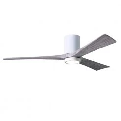 Budget ❤️ Irene 60 in. LED Indoor/Outdoor Damp Gloss White Ceiling Fan with Remote Control and Wall Control by Atlas 😉