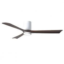 Hot Sale 🌟 Irene 60 in. LED Indoor/Outdoor Damp Gloss White Ceiling Fan with Remote Control and Wall Control by Atlas 👏