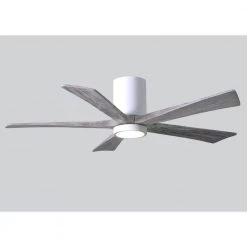 Cheapest ✔️ Irene 52 in. LED Indoor/Outdoor Damp Gloss White Ceiling Fan with Light by Atlas ✨ -Deals Edvivi || Atlas Store gloss white atlas ceiling fans with lights ir5hlk wh bw 52 1f 1000