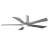 Cheapest ✔️ Irene 52 in. LED Indoor/Outdoor Damp Gloss White Ceiling Fan with Light by Atlas ✨ -Deals Edvivi || Atlas Store gloss white atlas ceiling fans with lights ir5hlk wh bw 52 64 1000