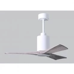 Budget 🧨 Patricia 42 in. Integrated LED Indoor/Outdoor Gloss White Ceiling Fan with Light with Remote Control and Wall Control by Atlas 🌟 -Deals Edvivi || Atlas Store gloss white atlas ceiling fans with lights pa3 wh bw 42 44 1000