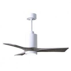Deals Edvivi || Atlas Store 16 Budget ๐งจ Patricia 42 in. Integrated LED Indoor/Outdoor Gloss White Ceiling Fan with Light with Remote Control and Wall Control by Atlas ๐