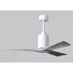 Promo 🔔 Patricia 52 in. Integrated LED Indoor/Outdoor Gloss White Ceiling Fan with Light with Remote Control and Wall Control by Atlas 🥰 -Deals Edvivi || Atlas Store gloss white atlas ceiling fans with lights pa3 wh bw 52 1f 1000