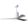 Promo 🔔 Patricia 52 in. Integrated LED Indoor/Outdoor Gloss White Ceiling Fan with Light with Remote Control and Wall Control by Atlas 🥰 -Deals Edvivi || Atlas Store gloss white atlas ceiling fans with lights pa3 wh bw 52 64 1000