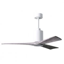 Promo 🔔 Patricia 52 in. Integrated LED Indoor/Outdoor Gloss White Ceiling Fan with Light with Remote Control and Wall Control by Atlas 🥰 -Deals Edvivi || Atlas Store gloss white atlas ceiling fans with lights pa3 wh bw 52 c3 1000