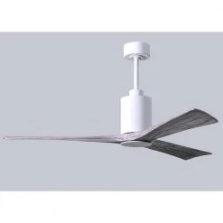 New 😍 Patricia 60 in. Integrated LED Indoor/Outdoor Gloss White Ceiling Fan with Light with Remote Control and Wall Control by Atlas 👏 -Deals Edvivi || Atlas Store gloss white atlas ceiling fans with lights pa3 wh bw 60 1f 1000