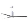 New 😍 Patricia 60 in. Integrated LED Indoor/Outdoor Gloss White Ceiling Fan with Light with Remote Control and Wall Control by Atlas 👏 -Deals Edvivi || Atlas Store gloss white atlas ceiling fans with lights pa3 wh bw 60 64 1000