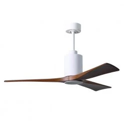 Cheapest ๐ฅฐ Patricia 52 in. Integrated LED Indoor/Outdoor Gloss White Ceiling Fan with Light with Remote Control and Wall Control by Atlas ๐งจ
