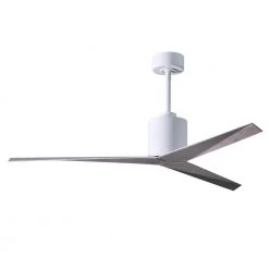Deals 😀 Eliza 56 in. Indoor/Outdoor Gloss White Ceiling Fan with Remote Control and Wall Control by Atlas 💯