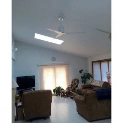 Best Sale 🎁 Eliza 56 in. Indoor/Outdoor Gloss White Ceiling Fan with Remote Control and Wall Control by Atlas 🎉 -Deals Edvivi || Atlas Store gloss white atlas ceiling fans without lights ek wh wh fa 1000