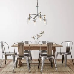 Best reviews of 💯 Walden 4 -Light Antique Gold and Vintage Silver Industrial Chandelier with Glass Shades by Edvivi ✨ -Deals Edvivi || Atlas Store gold and vintage silver edvivi chandeliers epc1292sv 44 1000