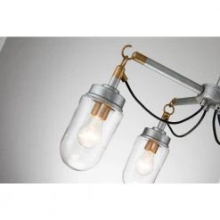 Best reviews of 💯 Walden 4 -Light Antique Gold and Vintage Silver Industrial Chandelier with Glass Shades by Edvivi ✨ -Deals Edvivi || Atlas Store gold and vintage silver edvivi chandeliers epc1292sv 76 1000