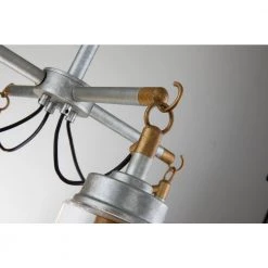 Best reviews of 💯 Walden 4 -Light Antique Gold and Vintage Silver Industrial Chandelier with Glass Shades by Edvivi ✨ -Deals Edvivi || Atlas Store gold and vintage silver edvivi chandeliers epc1292sv 77 1000