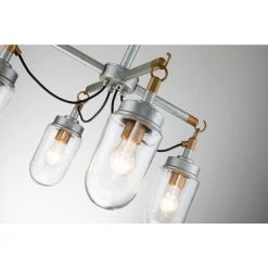 Best reviews of 💯 Walden 4 -Light Antique Gold and Vintage Silver Industrial Chandelier with Glass Shades by Edvivi ✨ -Deals Edvivi || Atlas Store gold and vintage silver edvivi chandeliers epc1292sv fa 1000