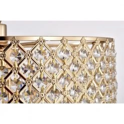 Wholesale 👏 Marya 4-Light Modern Gold Round Chandelier with Beaded Drum Shade /Hanging Clear Glass Crystals by Edvivi 🤩 -Deals Edvivi || Atlas Store gold edvivi chandeliers epg8018gd 1d 1000