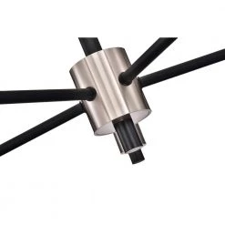 Brand new ⭐ Hastings 5-Light Modern Matte Black and Brushed Nickel Candlestick Chandelier by Edvivi 😀 -Deals Edvivi || Atlas Store matte black and brushed nickel edvivi chandeliers epc5425bk 1d 1000