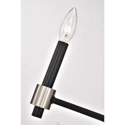 Brand new ⭐ Hastings 5-Light Modern Matte Black and Brushed Nickel Candlestick Chandelier by Edvivi 😀 -Deals Edvivi || Atlas Store matte black and brushed nickel edvivi chandeliers epc5425bk 44 1000