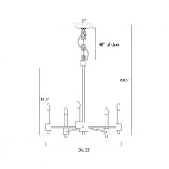 Brand new ⭐ Hastings 5-Light Modern Matte Black and Brushed Nickel Candlestick Chandelier by Edvivi 😀 -Deals Edvivi || Atlas Store matte black and brushed nickel edvivi chandeliers epc5425bk 66 1000