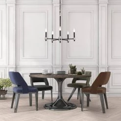 Brand new ⭐ Hastings 5-Light Modern Matte Black and Brushed Nickel Candlestick Chandelier by Edvivi 😀 -Deals Edvivi || Atlas Store matte black and brushed nickel edvivi chandeliers epc5425bk c3 1000