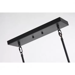 Budget ⌛ Glimmer 5-Light Glam Matte Black and Brushed Nickel Frame Linear Chandelier with Crystals by Edvivi 👍 -Deals Edvivi || Atlas Store matte black and brushed nickel edvivi chandeliers epd338bk 1d 1000