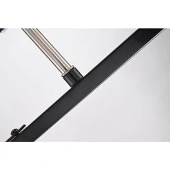 Budget ⌛ Glimmer 5-Light Glam Matte Black and Brushed Nickel Frame Linear Chandelier with Crystals by Edvivi 👍 -Deals Edvivi || Atlas Store matte black and brushed nickel edvivi chandeliers epd338bk fa 1000