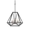 Budget 🥰 Renzo 5-Light Matte Black Modern Geometric Cage Chandelier with Brushed Nickle Candle Sleeves by Edvivi 🔥 -Deals Edvivi || Atlas Store matte black and brushed nickel edvivi chandeliers epl1015bk 64 1000