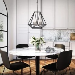 Budget ๐ฅฐ Renzo 5-Light Matte Black Modern Geometric Cage Chandelier with Brushed Nickle Candle Sleeves by Edvivi ๐ฅ 19 Budget ๐ฅฐ Renzo 5-Light Matte Black Modern Geometric Cage Chandelier with Brushed Nickle Candle Sleeves by Edvivi ๐ฅ -Deals Edvivi || Atlas Store matte black and brushed nickel edvivi chandeliers epl1015bk c3 1000