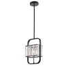 Buy 👍 Glimmer 1-Light Glam Matte Black and Brushed Nickel Finish Mini Pendant with Colonial Crystals by Edvivi 🎉