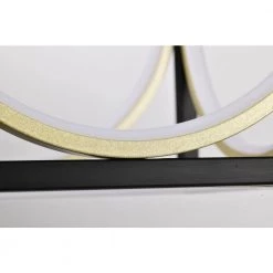 Hot Sale 😉 Alistair 24-Watt Integrated LED Matte Black and Gold Finish Modern Square Pendant Light by Edvivi 🔔 -Deals Edvivi || Atlas Store matte black and gold edvivi chandeliers epl1724bkgd 1f 1000