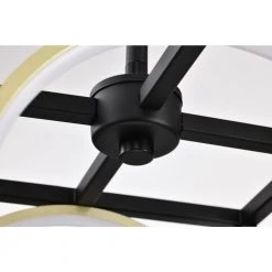 Hot Sale 😉 Alistair 24-Watt Integrated LED Matte Black and Gold Finish Modern Square Pendant Light by Edvivi 🔔 -Deals Edvivi || Atlas Store matte black and gold edvivi chandeliers epl1724bkgd 76 1000