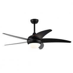 Coupon ๐ฏ 52 in. Integrated LED Indoor Matte Black 5-Blade Ceiling Fan with Light Kit and Remote control by Edvivi ๐