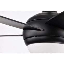 Coupon 💯 52 in. Integrated LED Indoor Matte Black 5-Blade Ceiling Fan with Light Kit and Remote control by Edvivi 🛒 -Deals Edvivi || Atlas Store matte black and textured oak edvivi ceiling fans with lights ffg7745bk 76 1000