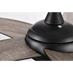 Coupon 💯 52 in. Integrated LED Indoor Matte Black 5-Blade Ceiling Fan with Light Kit and Remote control by Edvivi 🛒 -Deals Edvivi || Atlas Store matte black and textured oak edvivi ceiling fans with lights ffg7745bk 77 1000