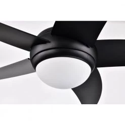 Coupon 💯 52 in. Integrated LED Indoor Matte Black 5-Blade Ceiling Fan with Light Kit and Remote control by Edvivi 🛒 -Deals Edvivi || Atlas Store matte black and textured oak edvivi ceiling fans with lights ffg7745bk fa 1000