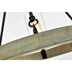 Best Sale 🛒 3-Light Matte Black and Vintage Wood Wheel Chandelier by Edvivi ✨ -Deals Edvivi || Atlas Store matte black and vintage wood edvivi chandeliers epc588wd fa 1000