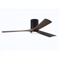 Wholesale ✨ Irene 60 in. LED Indoor/Outdoor Damp Matte Black Ceiling Fan with Light with Remote Control and Wall Control by Atlas ❤️