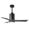 Budget 🛒 Patricia 42 in. Integrated LED Indoor/Outdoor Matte Black Ceiling Fan with Light with Remote Control and Wall Control by Atlas 🧨 -Deals Edvivi || Atlas Store matte black atlas ceiling fans with lights pa3 bk bw 42 64 1000