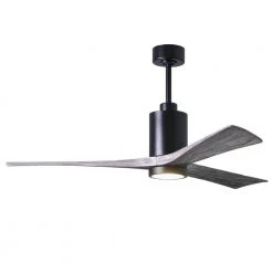 Buy 😉 Patricia 60 in. Integrated LED Indoor/Outdoor Matte Black Ceiling Fan with Light with Remote Control and Wall Control by Atlas 🥰