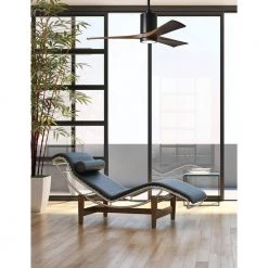 New 🔔 Patricia 52 in. Integrated LED Indoor/Outdoor Matte Black Ceiling Fan with Light with Remote Control and Wall Control by Atlas 😉 -Deals Edvivi || Atlas Store matte black atlas ceiling fans with lights pa3 bk wa 52 31 1000