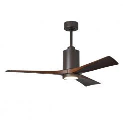 New ๐ Patricia 52 in. Integrated LED Indoor/Outdoor Matte Black Ceiling Fan with Light with Remote Control and Wall Control by Atlas ๐