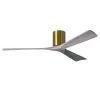 Outlet 😉 Irene 60 in. Indoor/Outdoor Brushed Brass Ceiling Fan with Remote Control and Wall Control by Atlas 😉 -Deals Edvivi || Atlas Store matte black atlas ceiling fans without lights ir3h brbr bw 60 64 1000