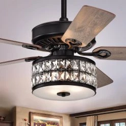 Brand new ๐ Daphne 52 in. Indoor Matte Black Glam Reversible Ceiling Fan with Crystal Light Kit and Remote Control by Edvivi ๐ 16 Brand new ๐ Daphne 52 in. Indoor Matte Black Glam Reversible Ceiling Fan with Crystal Light Kit and Remote Control by Edvivi ๐ -Deals Edvivi || Atlas Store matte black edvivi ceiling fans with lights ffg7775bk 40 1000