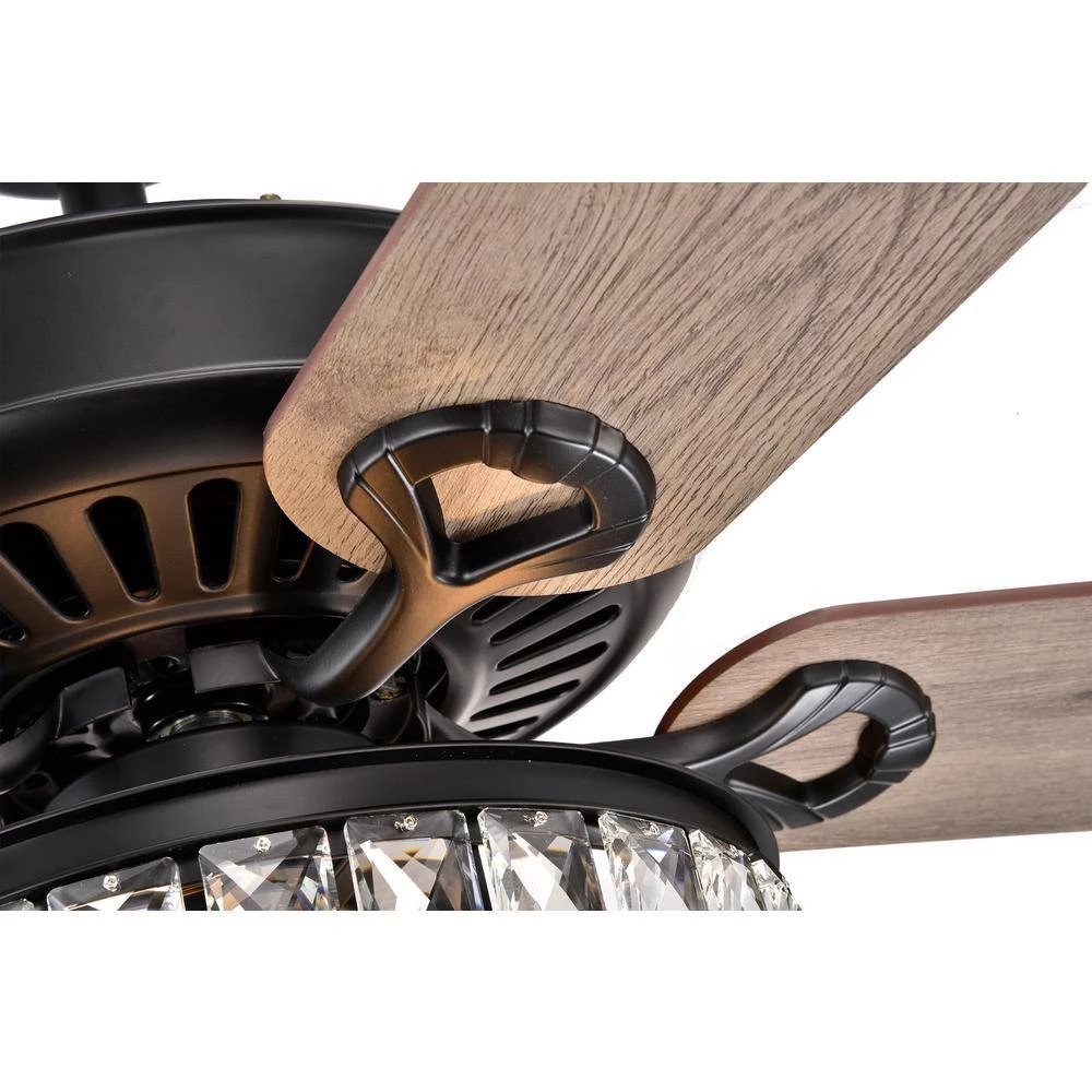 Brand new ๐ Daphne 52 in. Indoor Matte Black Glam Reversible Ceiling Fan with Crystal Light Kit and Remote Control by Edvivi ๐ 13 Brand new ๐ Daphne 52 in. Indoor Matte Black Glam Reversible Ceiling Fan with Crystal Light Kit and Remote Control by Edvivi ๐ - Image 11