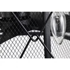 Hot Sale 😍 20 in. Industrial Indoor Matte Black Mesh Drum Reversible Ceiling Fan with Light Kit and Remote Control by Edvivi 🎁 -Deals Edvivi || Atlas Store matte black edvivi ceiling fans with lights ffn7645bk 1d 1000