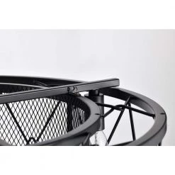 Hot Sale 😍 20 in. Industrial Indoor Matte Black Mesh Drum Reversible Ceiling Fan with Light Kit and Remote Control by Edvivi 🎁 -Deals Edvivi || Atlas Store matte black edvivi ceiling fans with lights ffn7645bk 77 1000