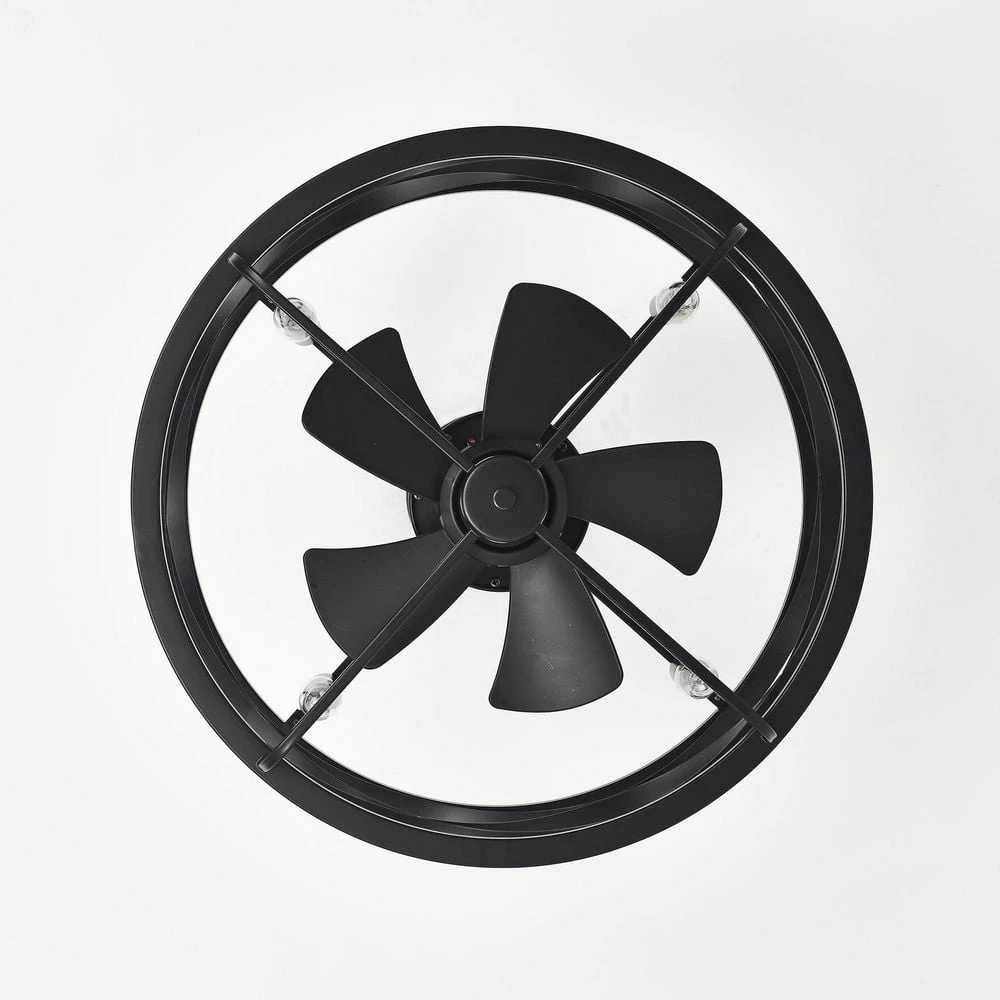 Promo ๐ฅฐ 20 in. Farmhouse Indoor Matte Black Drum Cage Reversible Ceiling Fan with Light Kit and Remote Control by Edvivi ๐ 5 Promo ๐ฅฐ 20 in. Farmhouse Indoor Matte Black Drum Cage Reversible Ceiling Fan with Light Kit and Remote Control by Edvivi ๐ - Image 3