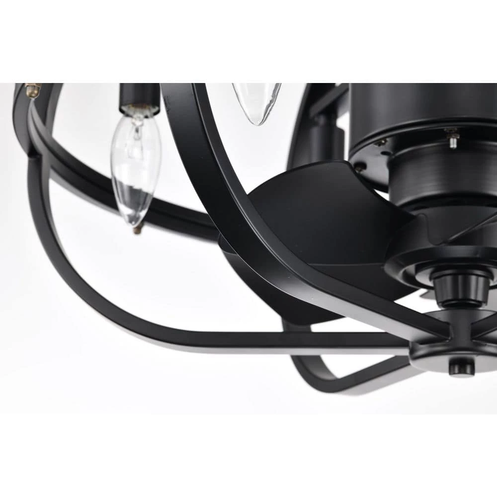 Discount ๐ฅฐ 20 in. Farmhouse Indoor Matte Black Cage Reversible Ceiling Fan with Light Kit and Remote Control by Edvivi ๐ฏ 13 Discount ๐ฅฐ 20 in. Farmhouse Indoor Matte Black Cage Reversible Ceiling Fan with Light Kit and Remote Control by Edvivi ๐ฏ - Image 11