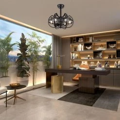 Discount ๐ฅฐ 20 in. Farmhouse Indoor Matte Black Cage Reversible Ceiling Fan with Light Kit and Remote Control by Edvivi ๐ฏ 24 Discount ๐ฅฐ 20 in. Farmhouse Indoor Matte Black Cage Reversible Ceiling Fan with Light Kit and Remote Control by Edvivi ๐ฏ -Deals Edvivi || Atlas Store matte black edvivi ceiling fans with lights ffn7665bk 4f 1000